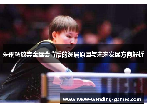 朱雨玲放弃全运会背后的深层原因与未来发展方向解析